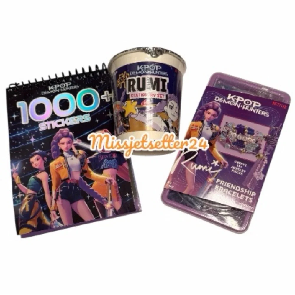 NEW Rumi K-pop Demon Hunters Friendship Bracelet Kit, Sticker, Stationary Bundle